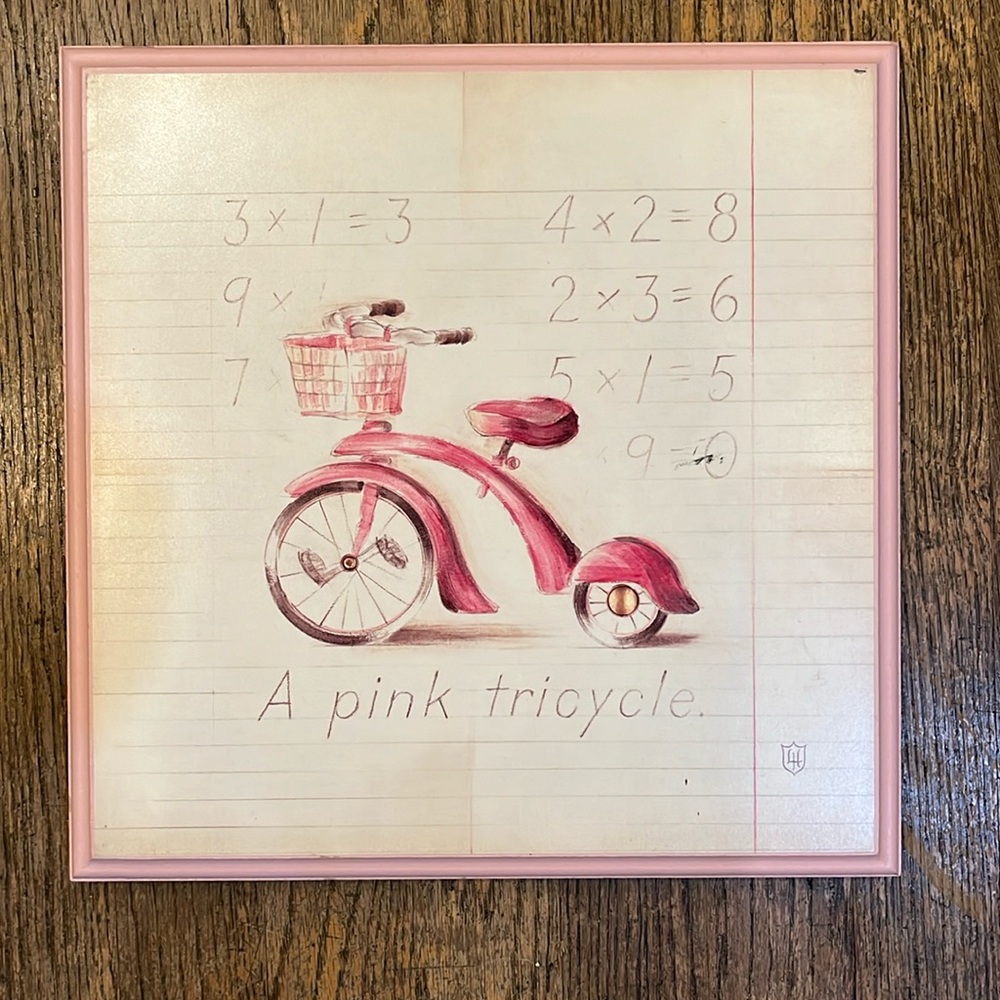 Pink Tricycle wall art